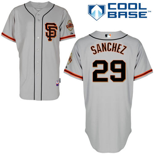 Hector Sanchez #29 MLB Jersey-San Francisco Giants Men's Authentic Road 2 Gray Cool Base Baseball Jersey